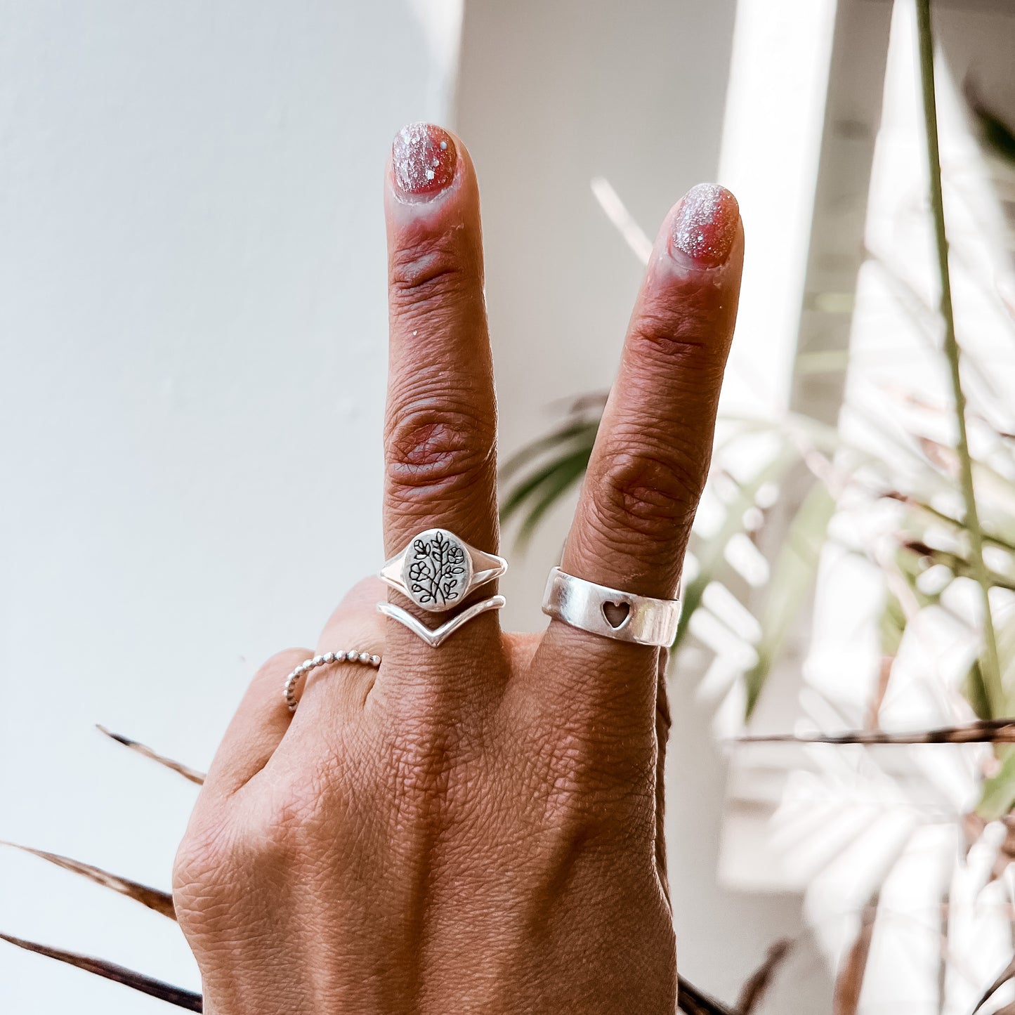 Believe Wildflowers Signet Ring