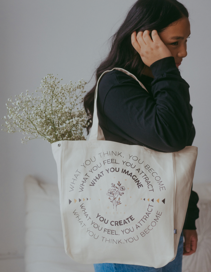 BELIEVE Canvas Tote Bag Large